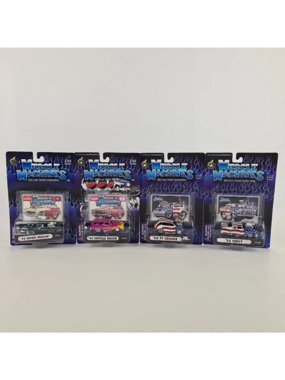 Lot Of 9 Muscle Machines 1:64 Diecast Cars '56 Safari Wagon-Thunderbird 0279